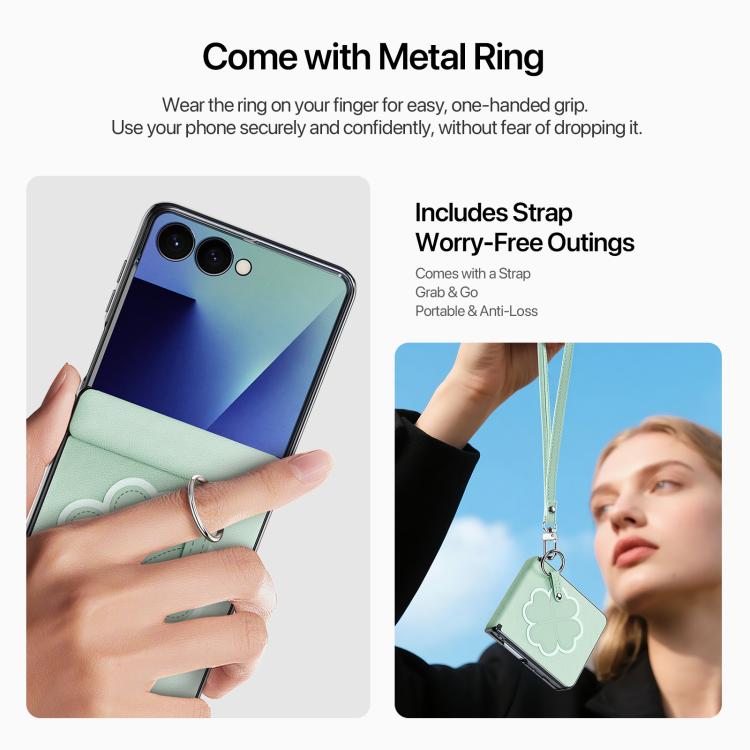 DUX DUCIS LUVY Series Folding Ring Phone Case with Lanyard, For Galaxy Z Flip8 5G