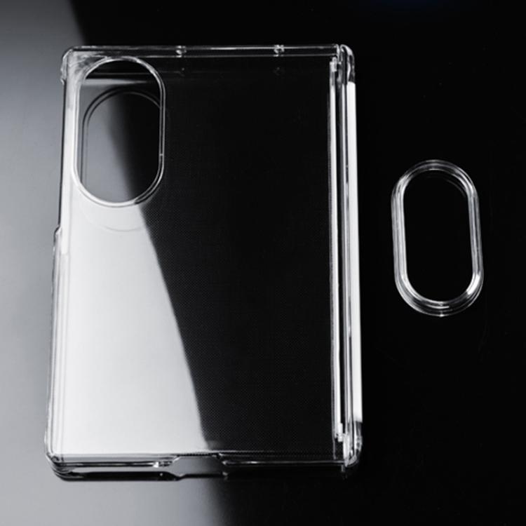 Transparent PC Dual Axis Shockproof Phone Case with Lens Cover, For Galaxy Z Fold8 5G