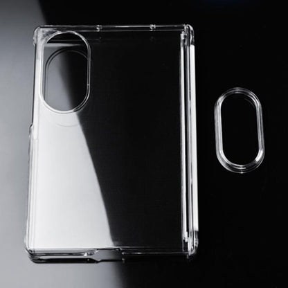 Transparent PC Dual Axis Shockproof Phone Case with Lens Cover, For Galaxy Z Fold8 5G