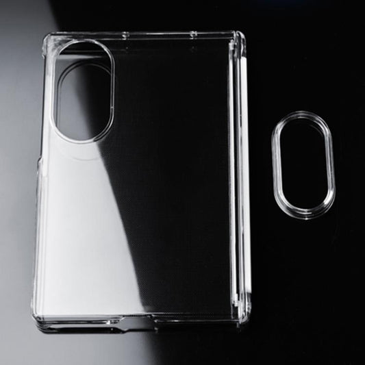 Transparent PC Dual Axis Shockproof Phone Case with Lens Cover, For Galaxy Z Fold8 5G