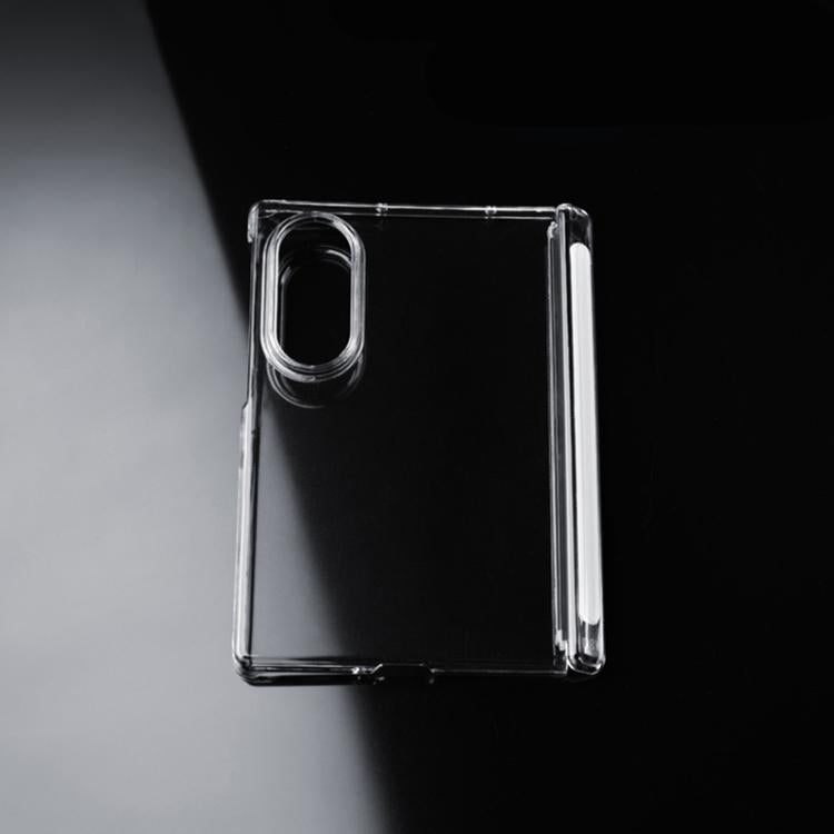 Transparent PC Dual Axis Shockproof Phone Case with Lens Cover, For Galaxy Z Fold8 5G