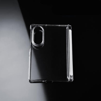 Transparent PC Dual Axis Shockproof Phone Case with Lens Cover, For Galaxy Z Fold8 5G