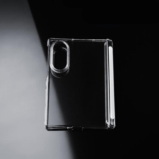 Transparent PC Dual Axis Shockproof Phone Case with Lens Cover, For Galaxy Z Fold8 5G