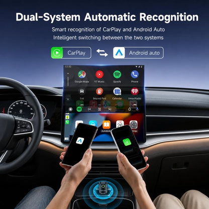 Yesido KM32 2-in-1 Wireless CarPlay and Android Auto Adapter, Wired to Wireless Car Converter, KM32