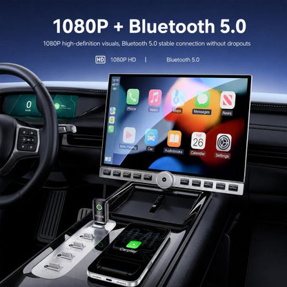Yesido KM32 2-in-1 Wireless CarPlay and Android Auto Adapter, Wired to Wireless Car Converter, KM32