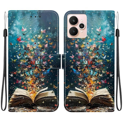 Crystal-Texture Painted Vegan Leather Phone Case, For Realme C100 / C100i 4G, For Realme 16 5G, For Realme 16 Pro+ 5G, For Realme 16 Pro 5G, For Realme Note 70T / 70 4G, For Realme 15T, For Realme 15 Pro / 15 5G, For Realme C75 / 14x                   ...