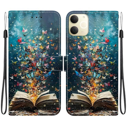 Crystal-Texture Painted Vegan Leather Phone Case, For Realme C100 / C100i 4G, For Realme 16 5G, For Realme 16 Pro+ 5G, For Realme 16 Pro 5G, For Realme Note 70T / 70 4G, For Realme 15T, For Realme 15 Pro / 15 5G, For Realme C75 / 14x                   ...