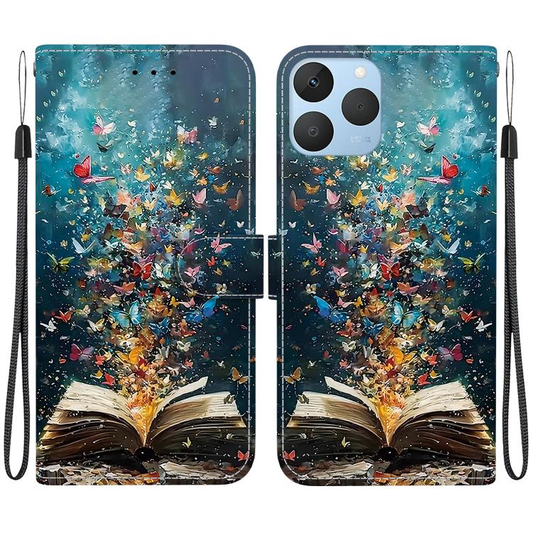 Crystal-Texture Painted Vegan Leather Phone Case, For Realme C100 / C100i 4G, For Realme 16 5G, For Realme 16 Pro+ 5G, For Realme 16 Pro 5G, For Realme Note 70T / 70 4G, For Realme 15T, For Realme 15 Pro / 15 5G, For Realme C75 / 14x                   ...