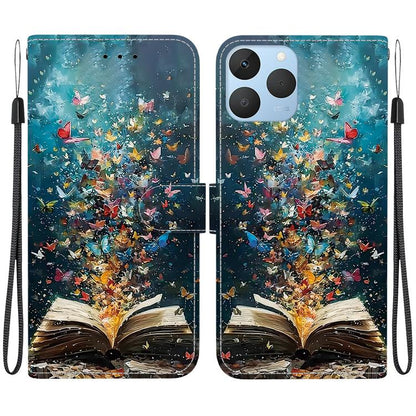 Crystal-Texture Painted Vegan Leather Phone Case, For Realme C100 / C100i 4G, For Realme 16 5G, For Realme 16 Pro+ 5G, For Realme 16 Pro 5G, For Realme Note 70T / 70 4G, For Realme 15T, For Realme 15 Pro / 15 5G, For Realme C75 / 14x                   ...