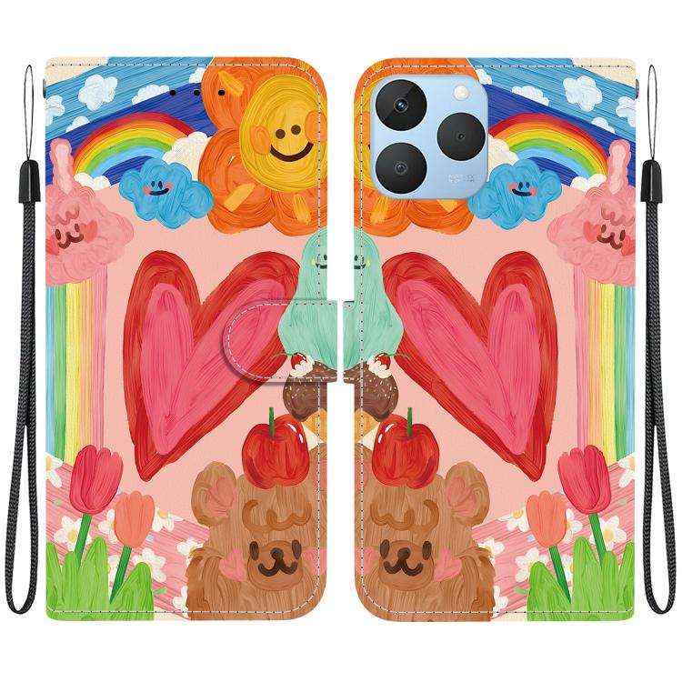 Crystal-Texture Painted Vegan Leather Phone Case, For Realme C100 / C100i 4G, For Realme 16 5G, For Realme 16 Pro+ 5G, For Realme 16 Pro 5G, For Realme Note 70T / 70 4G, For Realme 15T, For Realme 15 Pro / 15 5G, For Realme C75 / 14x                   ...