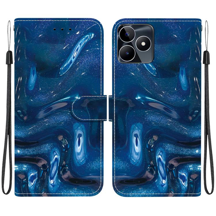 Crystal-Texture Painted Vegan Leather Phone Case, For Realme C100 / C100i 4G, For Realme 16 5G, For Realme 16 Pro+ 5G, For Realme 16 Pro 5G, For Realme Note 70T / 70 4G, For Realme 15T, For Realme 15 Pro / 15 5G, For Realme C75 / 14x                   ...