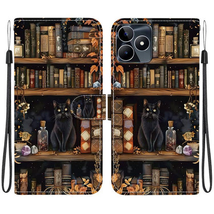 Crystal-Texture Painted Vegan Leather Phone Case, For Realme C100 / C100i 4G, For Realme 16 5G, For Realme 16 Pro+ 5G, For Realme 16 Pro 5G, For Realme Note 70T / 70 4G, For Realme 15T, For Realme 15 Pro / 15 5G, For Realme C75 / 14x                   ...