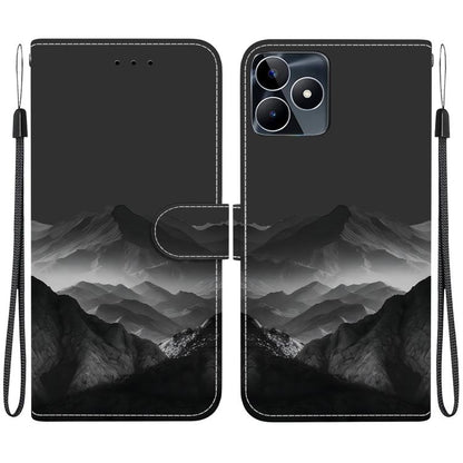 Crystal-Texture Painted Vegan Leather Phone Case, For Realme C100 / C100i 4G, For Realme 16 5G, For Realme 16 Pro+ 5G, For Realme 16 Pro 5G, For Realme Note 70T / 70 4G, For Realme 15T, For Realme 15 Pro / 15 5G, For Realme C75 / 14x                   ...