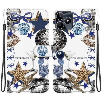 Crystal-Texture Painted Vegan Leather Phone Case, For Realme C100 / C100i 4G, For Realme 16 5G, For Realme 16 Pro+ 5G, For Realme 16 Pro 5G, For Realme Note 70T / 70 4G, For Realme 15T, For Realme 15 Pro / 15 5G, For Realme C75 / 14x                   ...