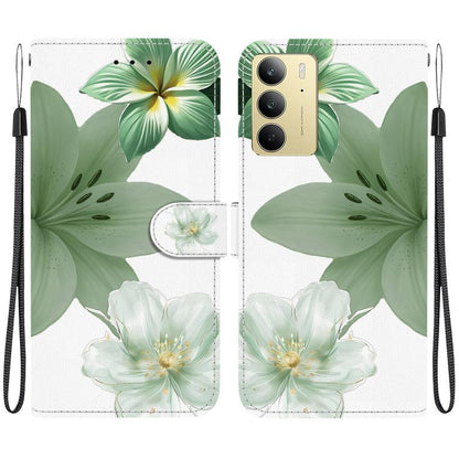 Crystal-Texture Painted Vegan Leather Phone Case, For Realme C100 / C100i 4G, For Realme 16 5G, For Realme 16 Pro+ 5G, For Realme 16 Pro 5G, For Realme Note 70T / 70 4G, For Realme 15T, For Realme 15 Pro / 15 5G, For Realme C75 / 14x                   ...