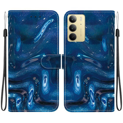 Crystal-Texture Painted Vegan Leather Phone Case, For Realme C100 / C100i 4G, For Realme 16 5G, For Realme 16 Pro+ 5G, For Realme 16 Pro 5G, For Realme Note 70T / 70 4G, For Realme 15T, For Realme 15 Pro / 15 5G, For Realme C75 / 14x                   ...