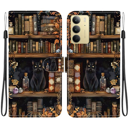 Crystal-Texture Painted Vegan Leather Phone Case, For Realme C100 / C100i 4G, For Realme 16 5G, For Realme 16 Pro+ 5G, For Realme 16 Pro 5G, For Realme Note 70T / 70 4G, For Realme 15T, For Realme 15 Pro / 15 5G, For Realme C75 / 14x                   ...