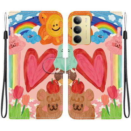 Crystal-Texture Painted Vegan Leather Phone Case, For Realme C100 / C100i 4G, For Realme 16 5G, For Realme 16 Pro+ 5G, For Realme 16 Pro 5G, For Realme Note 70T / 70 4G, For Realme 15T, For Realme 15 Pro / 15 5G, For Realme C75 / 14x                   ...