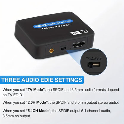 NK-330M 4K/60Hz HDMI 2.0 Audio Splitter Extractor