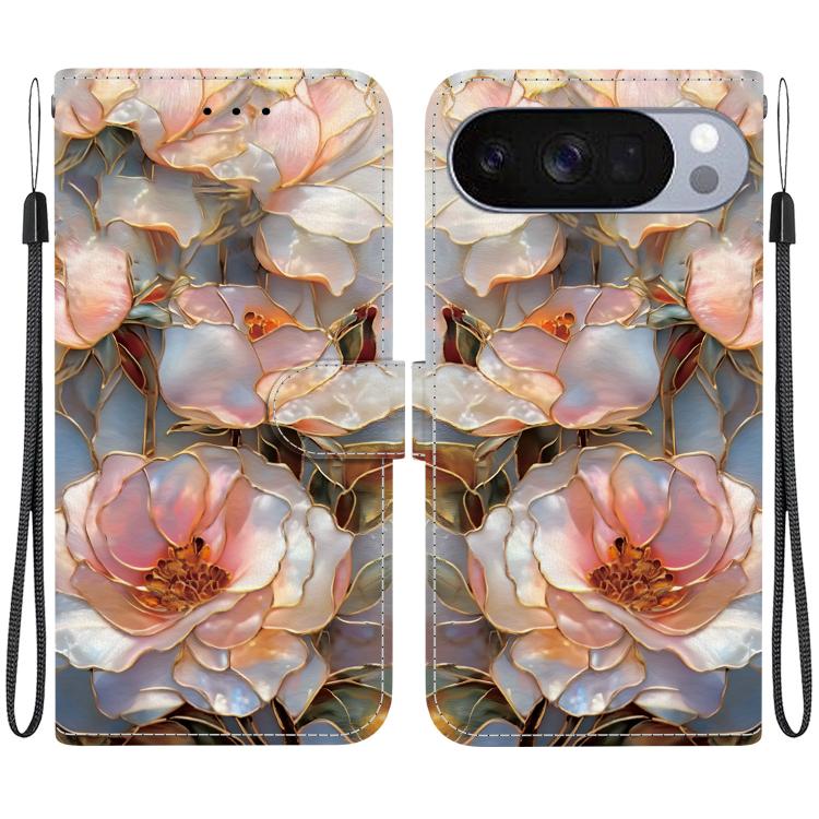 Crystal-Texture Painted Vegan Leather Phone Case, For Google Pixel 11 Pro XL / 10 Pro XL, For Google Pixel 11 / 11 Pro / 10 Pro, For Google Pixel 10a, For Google Pixel 9a, For Google Pixel 8a, For Google Pixel 8 Pro, For Google Pixel 8                 ...