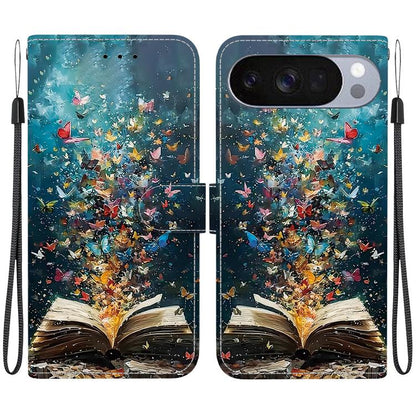 Crystal-Texture Painted Vegan Leather Phone Case, For Google Pixel 11 Pro XL / 10 Pro XL, For Google Pixel 11 / 11 Pro / 10 Pro, For Google Pixel 10a, For Google Pixel 9a, For Google Pixel 8a, For Google Pixel 8 Pro, For Google Pixel 8                 ...