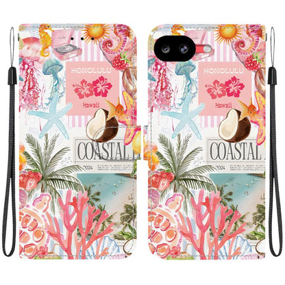Crystal-Texture Painted Vegan Leather Phone Case, For Google Pixel 11 Pro XL / 10 Pro XL, For Google Pixel 11 / 11 Pro / 10 Pro, For Google Pixel 10a, For Google Pixel 9a, For Google Pixel 8a, For Google Pixel 8 Pro, For Google Pixel 8                 ...
