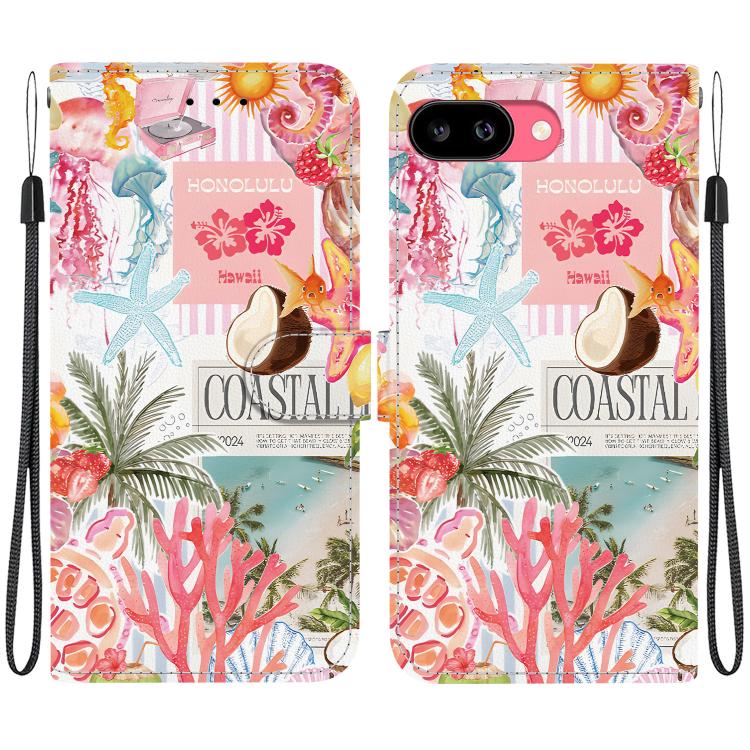 Crystal-Texture Painted Vegan Leather Phone Case, For Google Pixel 11 Pro XL / 10 Pro XL, For Google Pixel 11 / 11 Pro / 10 Pro, For Google Pixel 10a, For Google Pixel 9a, For Google Pixel 8a, For Google Pixel 8 Pro, For Google Pixel 8                 ...