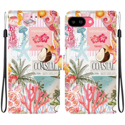 Crystal-Texture Painted Vegan Leather Phone Case, For Google Pixel 11 Pro XL / 10 Pro XL, For Google Pixel 11 / 11 Pro / 10 Pro, For Google Pixel 10a, For Google Pixel 9a, For Google Pixel 8a, For Google Pixel 8 Pro, For Google Pixel 8                 ...