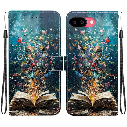 Crystal-Texture Painted Vegan Leather Phone Case, For Google Pixel 11 Pro XL / 10 Pro XL, For Google Pixel 11 / 11 Pro / 10 Pro, For Google Pixel 10a, For Google Pixel 9a, For Google Pixel 8a, For Google Pixel 8 Pro, For Google Pixel 8                 ...