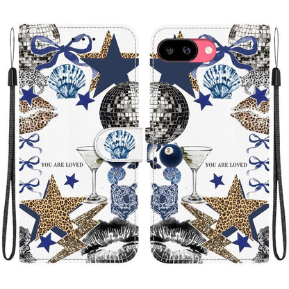 Crystal-Texture Painted Vegan Leather Phone Case, For Google Pixel 11 Pro XL / 10 Pro XL, For Google Pixel 11 / 11 Pro / 10 Pro, For Google Pixel 10a, For Google Pixel 9a, For Google Pixel 8a, For Google Pixel 8 Pro, For Google Pixel 8                 ...