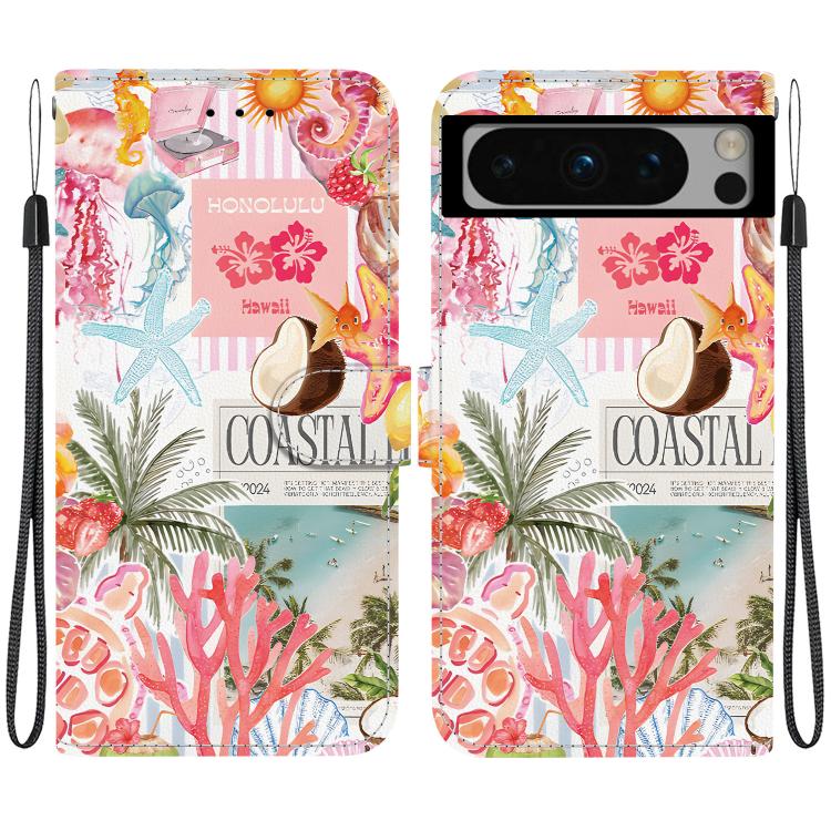 Crystal-Texture Painted Vegan Leather Phone Case, For Google Pixel 11 Pro XL / 10 Pro XL, For Google Pixel 11 / 11 Pro / 10 Pro, For Google Pixel 10a, For Google Pixel 9a, For Google Pixel 8a, For Google Pixel 8 Pro, For Google Pixel 8                 ...