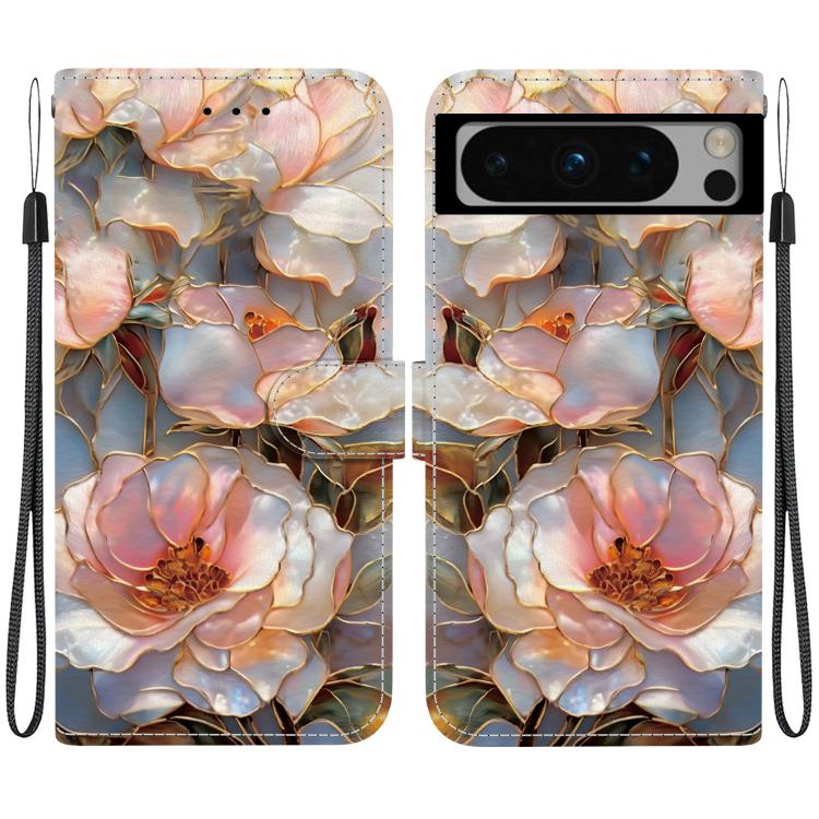 Crystal-Texture Painted Vegan Leather Phone Case, For Google Pixel 11 Pro XL / 10 Pro XL, For Google Pixel 11 / 11 Pro / 10 Pro, For Google Pixel 10a, For Google Pixel 9a, For Google Pixel 8a, For Google Pixel 8 Pro, For Google Pixel 8                 ...