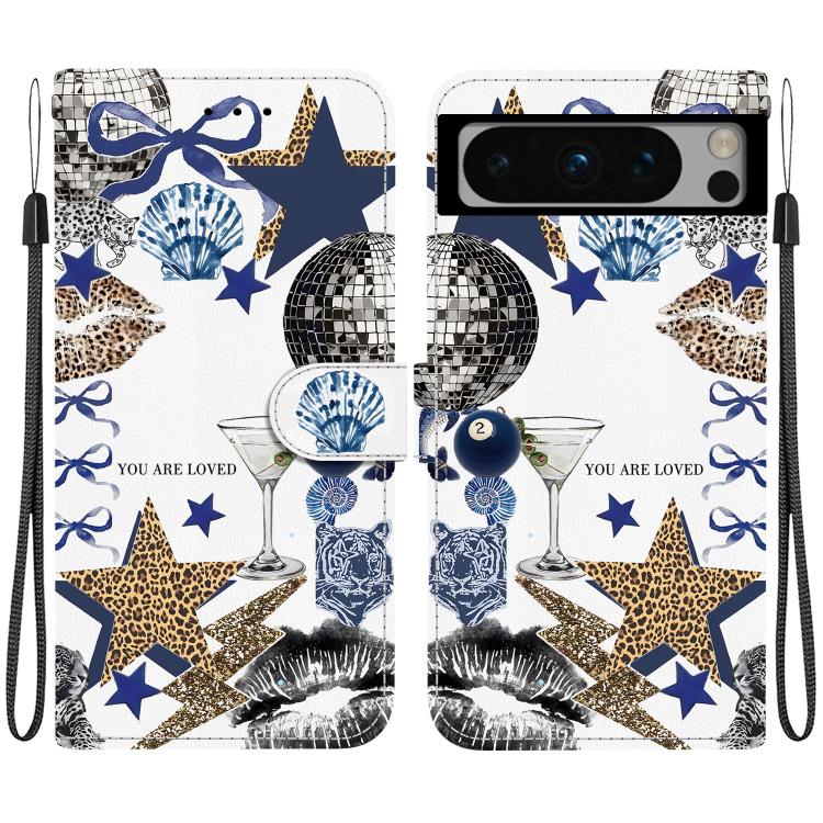 Crystal-Texture Painted Vegan Leather Phone Case, For Google Pixel 11 Pro XL / 10 Pro XL, For Google Pixel 11 / 11 Pro / 10 Pro, For Google Pixel 10a, For Google Pixel 9a, For Google Pixel 8a, For Google Pixel 8 Pro, For Google Pixel 8                 ...