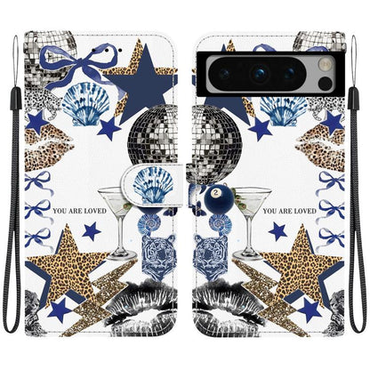 Crystal-Texture Painted Vegan Leather Phone Case, For Google Pixel 11 Pro XL / 10 Pro XL, For Google Pixel 11 / 11 Pro / 10 Pro, For Google Pixel 10a, For Google Pixel 9a, For Google Pixel 8a, For Google Pixel 8 Pro, For Google Pixel 8                 ...