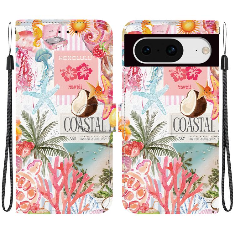 Crystal-Texture Painted Vegan Leather Phone Case, For Google Pixel 11 Pro XL / 10 Pro XL, For Google Pixel 11 / 11 Pro / 10 Pro, For Google Pixel 10a, For Google Pixel 9a, For Google Pixel 8a, For Google Pixel 8 Pro, For Google Pixel 8                 ...