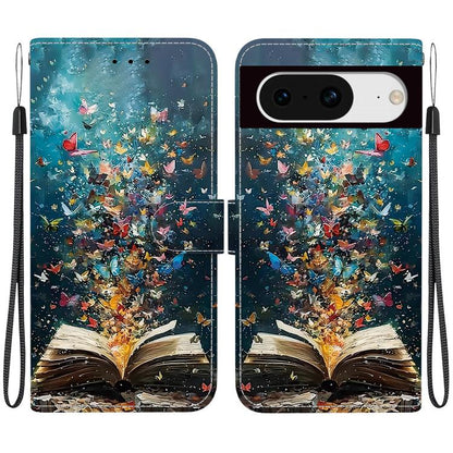 Crystal-Texture Painted Vegan Leather Phone Case, For Google Pixel 11 Pro XL / 10 Pro XL, For Google Pixel 11 / 11 Pro / 10 Pro, For Google Pixel 10a, For Google Pixel 9a, For Google Pixel 8a, For Google Pixel 8 Pro, For Google Pixel 8                 ...