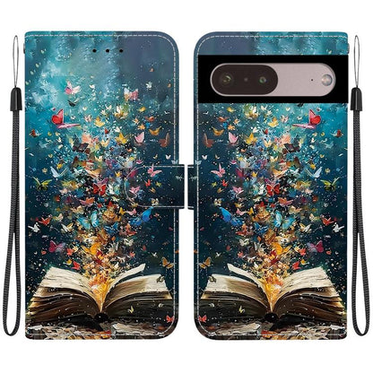 Crystal-Texture Painted Vegan Leather Phone Case, For Google Pixel 11 Pro XL / 10 Pro XL, For Google Pixel 11 / 11 Pro / 10 Pro, For Google Pixel 10a, For Google Pixel 9a, For Google Pixel 8a, For Google Pixel 8 Pro, For Google Pixel 8                 ...
