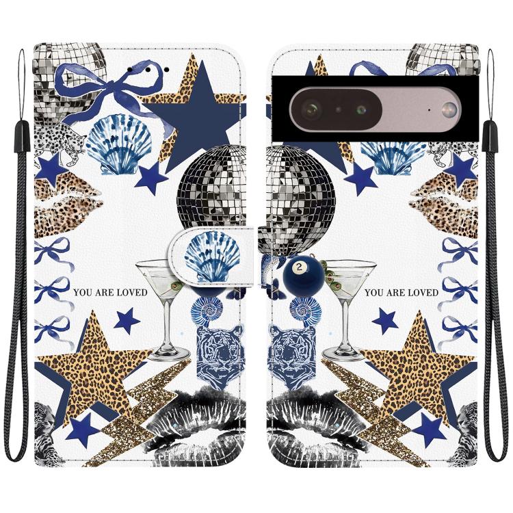 Crystal-Texture Painted Vegan Leather Phone Case, For Google Pixel 11 Pro XL / 10 Pro XL, For Google Pixel 11 / 11 Pro / 10 Pro, For Google Pixel 10a, For Google Pixel 9a, For Google Pixel 8a, For Google Pixel 8 Pro, For Google Pixel 8                 ...
