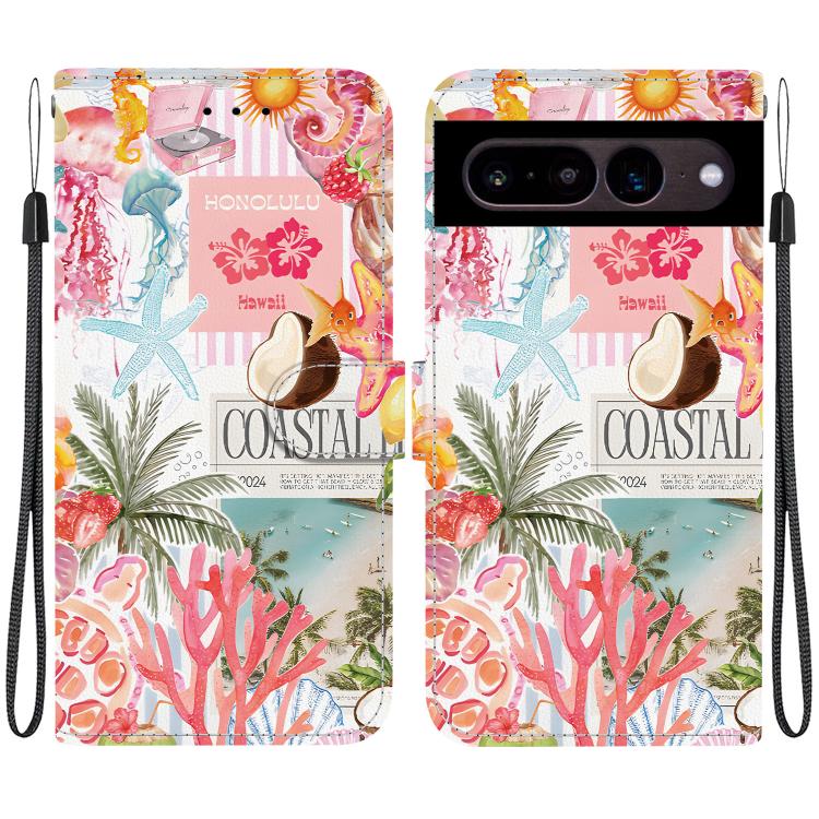 Crystal-Texture Painted Vegan Leather Phone Case, For Google Pixel 11 Pro XL / 10 Pro XL, For Google Pixel 11 / 11 Pro / 10 Pro, For Google Pixel 10a, For Google Pixel 9a, For Google Pixel 8a, For Google Pixel 8 Pro, For Google Pixel 8                 ...