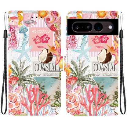 Crystal-Texture Painted Vegan Leather Phone Case, For Google Pixel 11 Pro XL / 10 Pro XL, For Google Pixel 11 / 11 Pro / 10 Pro, For Google Pixel 10a, For Google Pixel 9a, For Google Pixel 8a, For Google Pixel 8 Pro, For Google Pixel 8                 ...