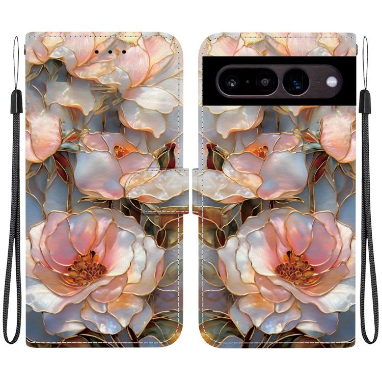Crystal-Texture Painted Vegan Leather Phone Case, For Google Pixel 11 Pro XL / 10 Pro XL, For Google Pixel 11 / 11 Pro / 10 Pro, For Google Pixel 10a, For Google Pixel 9a, For Google Pixel 8a, For Google Pixel 8 Pro, For Google Pixel 8                 ...