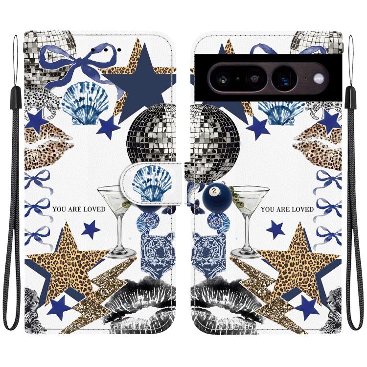 Crystal-Texture Painted Vegan Leather Phone Case, For Google Pixel 11 Pro XL / 10 Pro XL, For Google Pixel 11 / 11 Pro / 10 Pro, For Google Pixel 10a, For Google Pixel 9a, For Google Pixel 8a, For Google Pixel 8 Pro, For Google Pixel 8                 ...