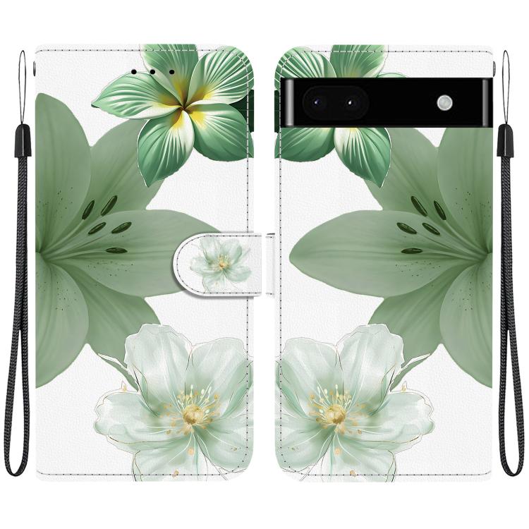Crystal-Texture Painted Vegan Leather Phone Case, For Google Pixel 6a