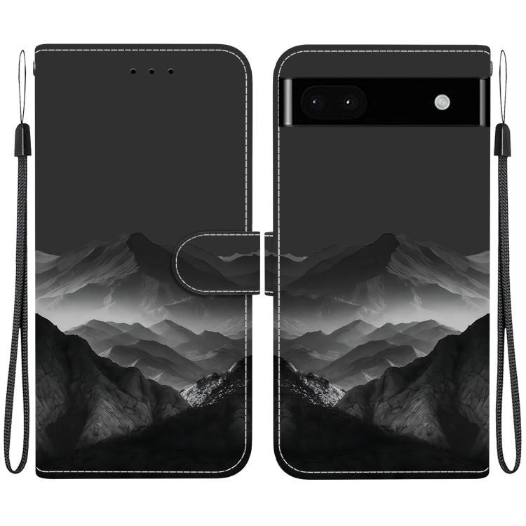 Crystal-Texture Painted Vegan Leather Phone Case, For Google Pixel 6a