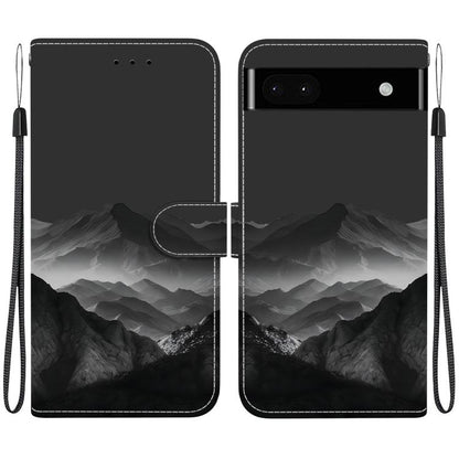 Crystal-Texture Painted Vegan Leather Phone Case, For Google Pixel 6a