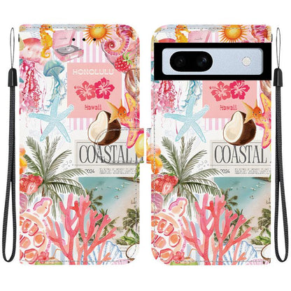 Crystal-Texture Painted Vegan Leather Phone Case, For Google Pixel 11 Pro XL / 10 Pro XL, For Google Pixel 11 / 11 Pro / 10 Pro, For Google Pixel 10a, For Google Pixel 9a, For Google Pixel 8a, For Google Pixel 8 Pro, For Google Pixel 8                 ...
