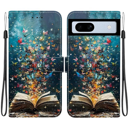 Crystal-Texture Painted Vegan Leather Phone Case, For Google Pixel 11 Pro XL / 10 Pro XL, For Google Pixel 11 / 11 Pro / 10 Pro, For Google Pixel 10a, For Google Pixel 9a, For Google Pixel 8a, For Google Pixel 8 Pro, For Google Pixel 8                 ...