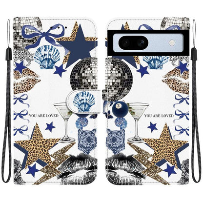 Crystal-Texture Painted Vegan Leather Phone Case, For Google Pixel 11 Pro XL / 10 Pro XL, For Google Pixel 11 / 11 Pro / 10 Pro, For Google Pixel 10a, For Google Pixel 9a, For Google Pixel 8a, For Google Pixel 8 Pro, For Google Pixel 8                 ...