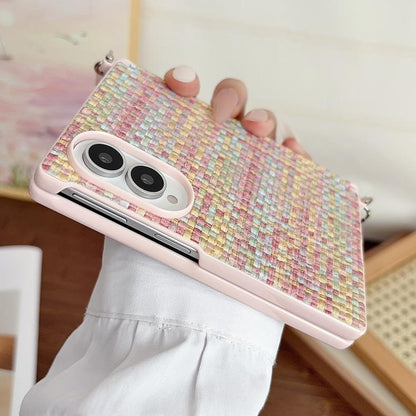 Side Clamp Magnetic Central Axis Fantasy Weave Texture Phone Case, For Galaxy Z Fold8 5G