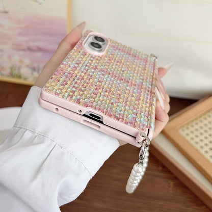 Side Clamp Magnetic Central Axis Fantasy Weave Texture Phone Case, For Galaxy Z Fold8 5G